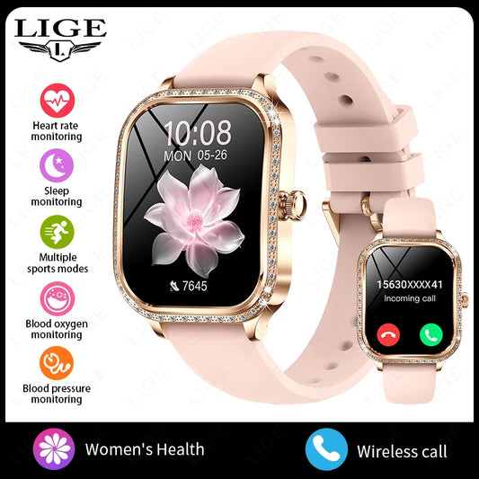 Reloj inteligente LIGE para mujer, smartwatch con llamadas Bluetooth