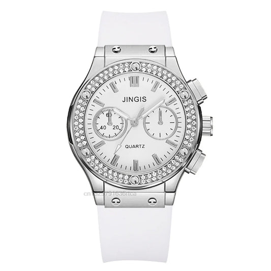 Reloj de Lujo para Mujer con Diamantes – Estilo Casual y Elegante