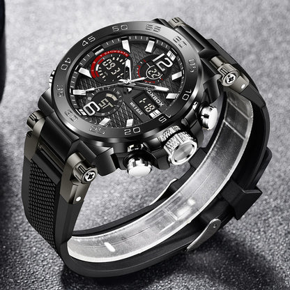 Reloj FOXBOX para hombre con pantalla dual analógico digital
