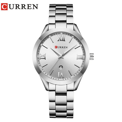 Reloj CURREN femenino de acero inoxidable, reloj elegante de moda para mujer