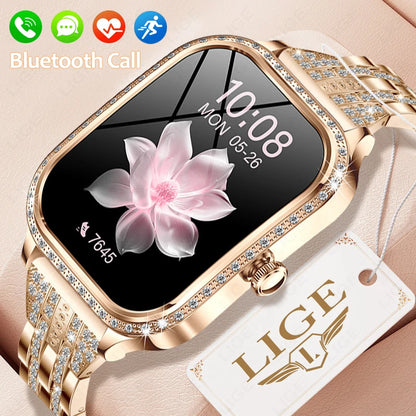 Reloj inteligente LIGE para mujer, smartwatch con llamadas Bluetooth