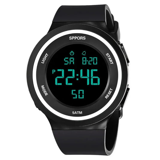 Reloj deportivo luminoso para hombre, reloj electrónico impermeable