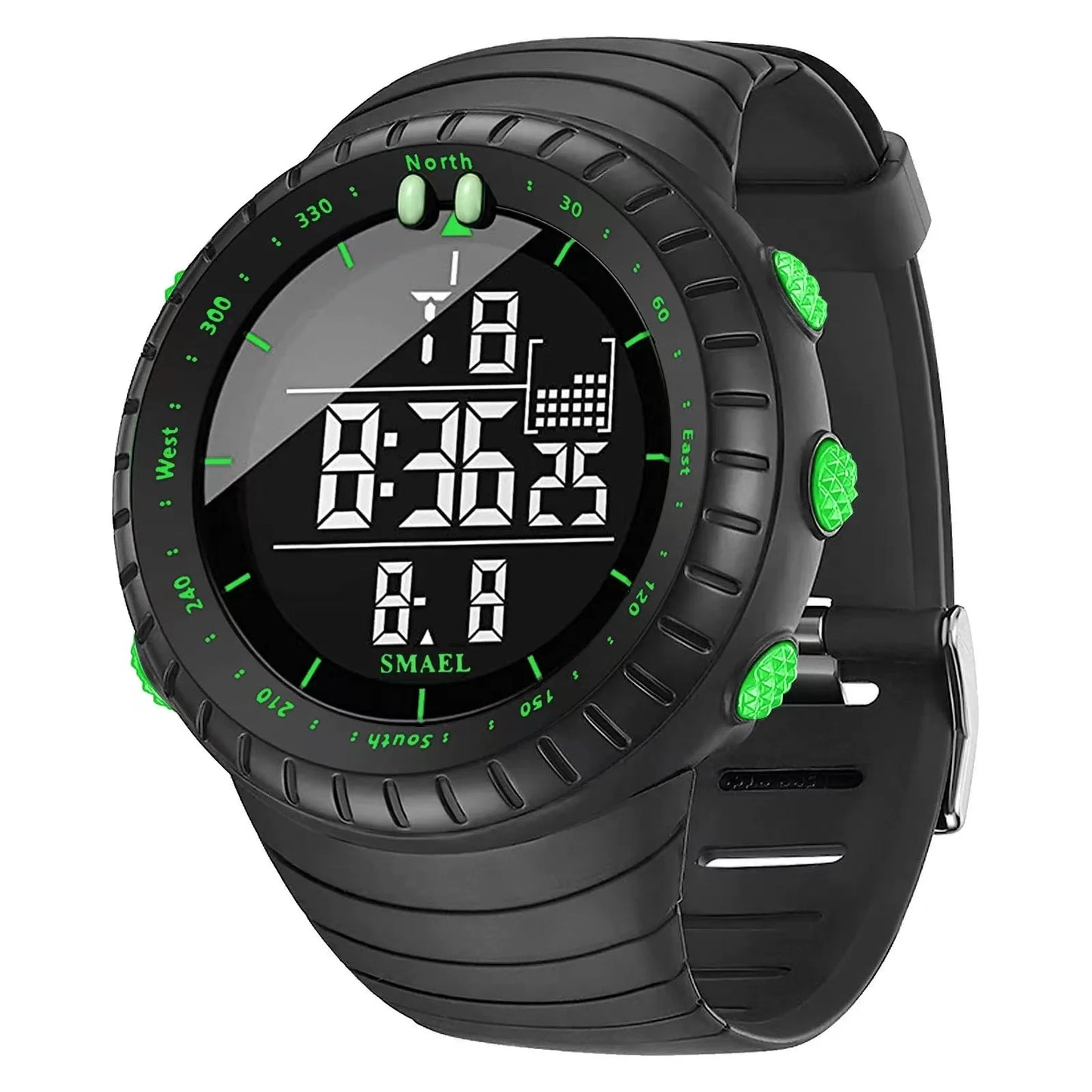 Reloj deportivo digital para hombre 50M – Táctico militar LED, resistente al agua