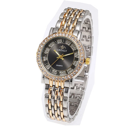 Reloj de cuarzo para mujer – Diseño cielo estrellado con números romanos