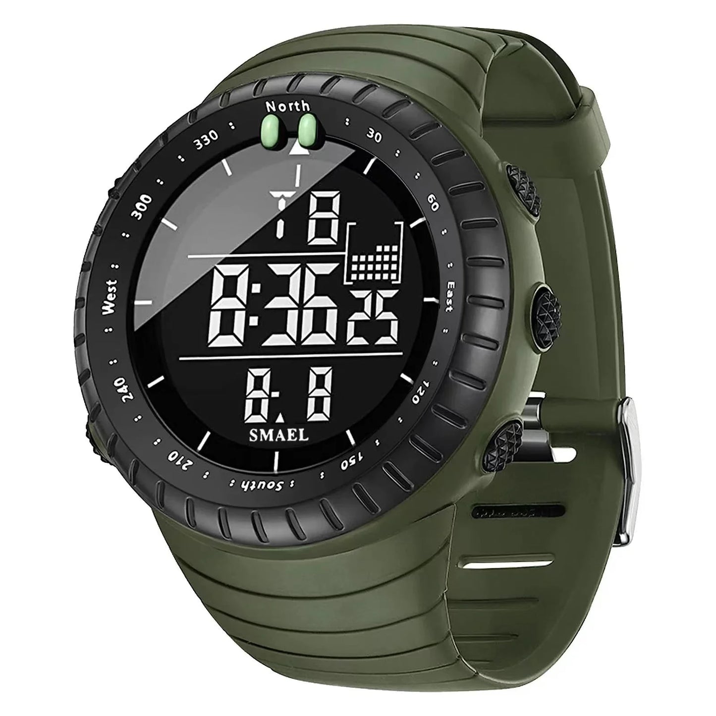 Reloj deportivo digital para hombre 50M – Táctico militar LED, resistente al agua
