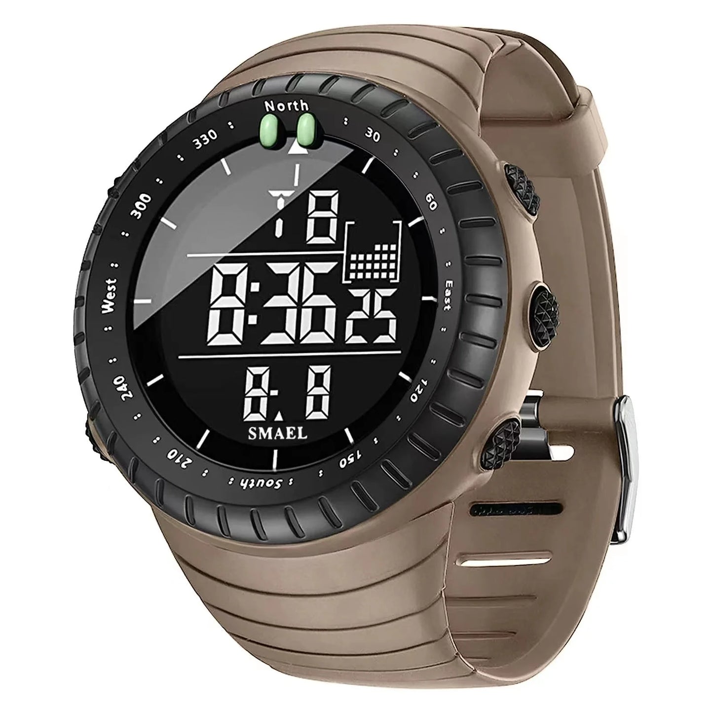 Reloj deportivo digital para hombre 50M – Táctico militar LED, resistente al agua