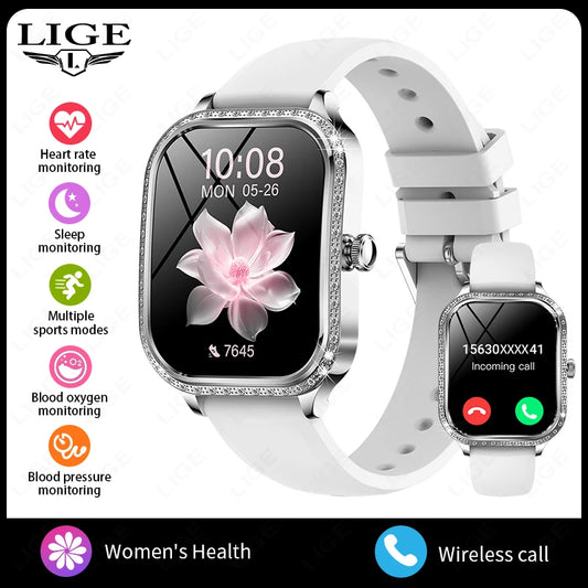 Reloj inteligente LIGE para mujer, smartwatch con llamadas Bluetooth