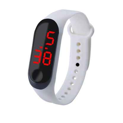 Reloj digital LED deportivo unisex, reloj electrónico con pantalla brillante y control táctil