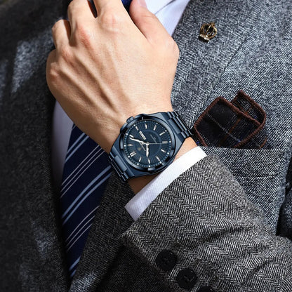 Reloj de pulsera POEDAGAR Original para hombre, resistente combina elegancia