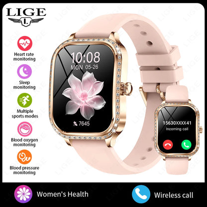 Reloj inteligente LIGE para mujer, smartwatch con llamadas Bluetooth