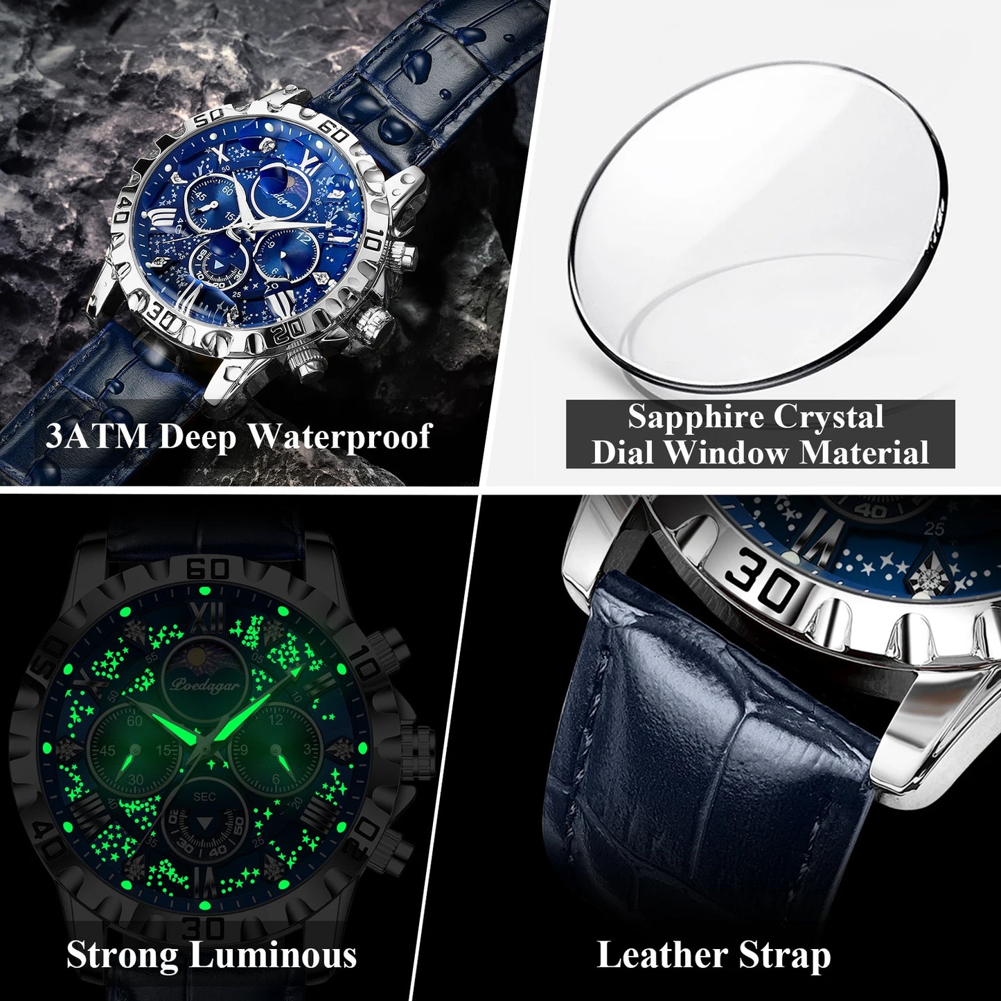 POEDAGAR Heritage Chronograph™ | Presencia y Elegancia Masculina
