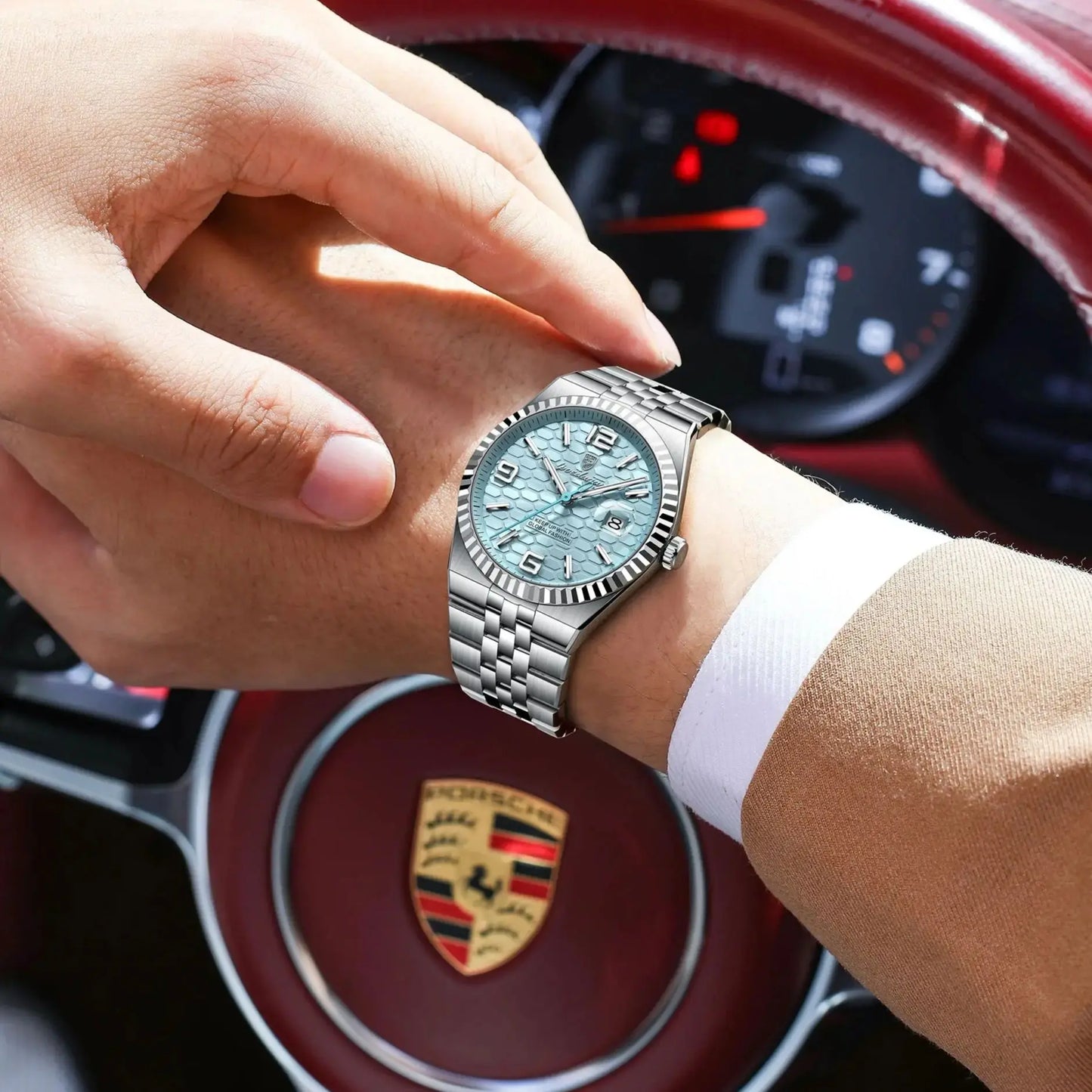 Reloj Original de alta calidad para hombre, correa de acero inoxidable de lujo