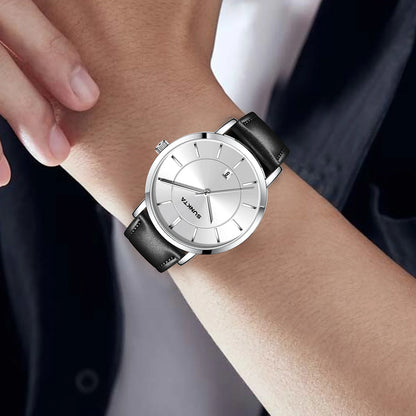 Reloj LIGE sunkta para hombre de lujo – cuarzo clásico ultrafino con fecha