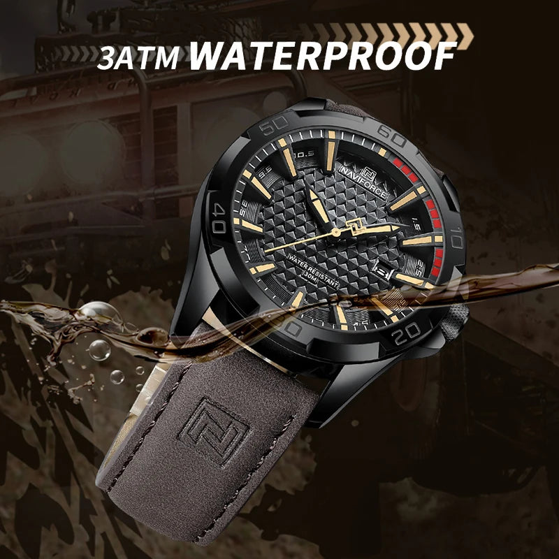 Luvo Vanguard Leather – Reloj Ejecutivo Deportivo de Cuero