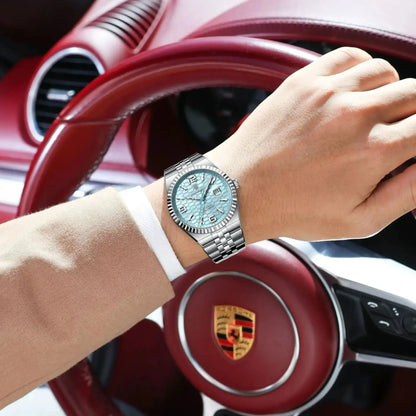 Reloj Original de alta calidad para hombre, correa de acero inoxidable de lujo