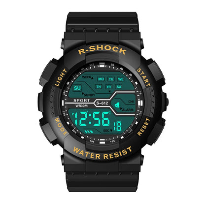 Reloj deportivo militar para hombre, reloj digital LED de pantalla grande