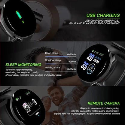 Reloj Inteligente D18 Unisex – Smartwatch Deportivo Bluetooth