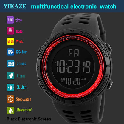 Reloj deportivo militar para hombre, reloj electrónico digital LED