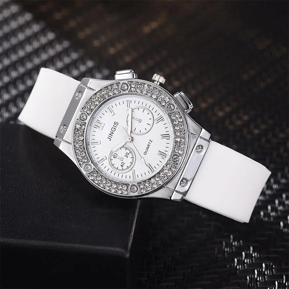 Reloj de Lujo para Mujer con Diamantes – Estilo Casual y Elegante