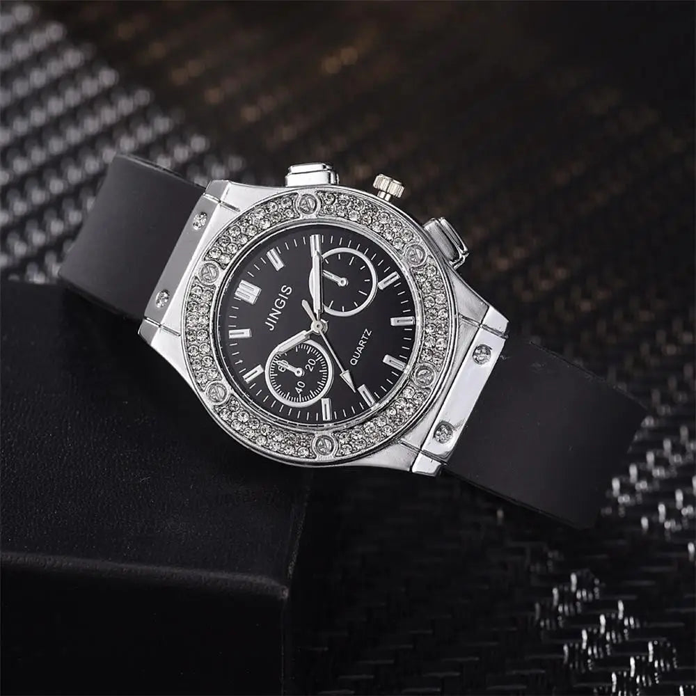 Reloj de Lujo para Mujer con Diamantes – Estilo Casual y Elegante
