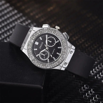 Reloj de Lujo para Mujer con Diamantes – Estilo Casual y Elegante